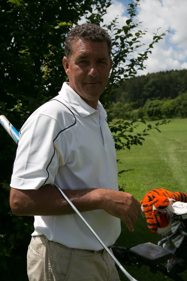 Stefan Szilagyi beim Golftraining